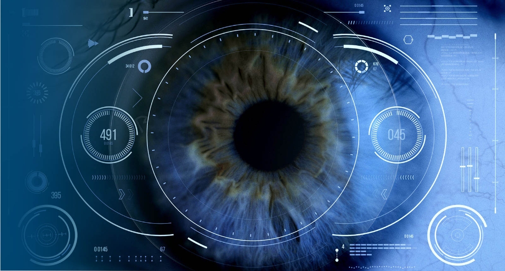 Auge aus der Nähe mit Daten 